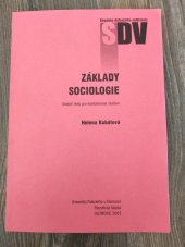 kniha Základy sociologie, Univerzita Palackého 2002