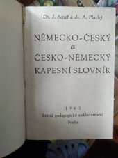 kniha Německo-český a česko-německý kapesní slovník, SPN 1962