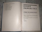 kniha Interní propedeutika učebnice pro lékařské fakulty, Avicenum 1988