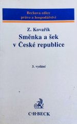 kniha Směnka a šek v České republice, C. H. Beck 2000