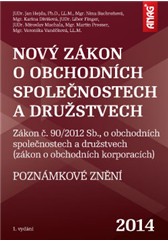 kniha Nový zákon o obchodních společnostech a družstvech 2014 – poznámkové znění, Anag 2013