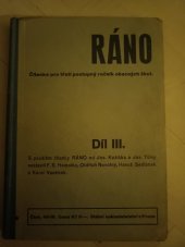 kniha Ráno Díl III čítanka pro třetí postupný ročník obecných škol.,  Státní nakladatelství 1936