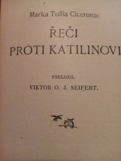 kniha Marka Tullia Cicerona Řeči proti Katilinovi, I.L. Kober 1919