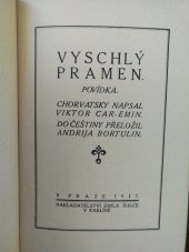 kniha Vyschlý pramen povídka, Emil Šolc 1917