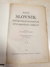 kniha Nový slovník československých výtvarných umělců, Rudolf Ryšavý 1947