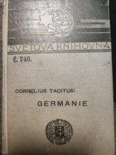 kniha Germanie, J. Otto 1909