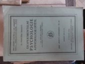 kniha Eksperimentální psychologie a psychologie dítěte. Díl I, - Základy a počitky, Dědictví Komenského 1926