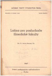 kniha Latina pro posluchače filosofické fakulty, Státní pedagogické nakladatelství 1965