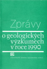 kniha Zprávy o geologických výzkumech v roce 1990, Vydavatelství Českého geologického ústavu 1991