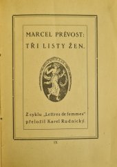 kniha Tři listy žen, Přemysl Plaček 1915