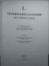 kniha Veterinární anatomie pro studium a praxi, Noviko 2002