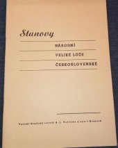 kniha Stanovy Národní veliké lóže československé, A.J. Votruba a syn 1947