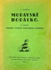 kniha Moravské Horácko, Vlad. Urbánek 1940