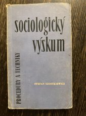 kniha Sociologický výskum procedúry a techniky, Vydavateľstvo politickej literatúry 1964