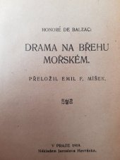 kniha Drama na břehu mořském, Jaroslav Havránek 1919