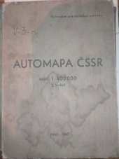 kniha Automapa ČSSR  1:400000 , Vojenský zeměpisný ústav 1967