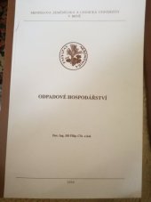 kniha Odpadové hospodářství, MZLU v Brně 2004