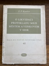 kniha O likvidaci protikladu mezi městem a venkovem v SSSR, Orbis 1951