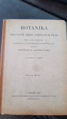 kniha Botanika pro vyšší třídy středních škol, Profesorské nakladatelství a knihkupectví 1935