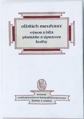 kniha Oldřich Menhart Výbor z díla písmaře a úpravce knihy, SNKLHU  1956