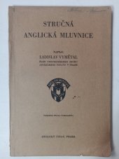 kniha Stručná anglická mluvnice, Anglický ústav 1938