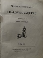 kniha Královna vaquerů, Českomoravské podniky tiskařské a vydavatelské 1928