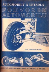 kniha Automobily a letadla. Podvozek automobilu, Státní nakladatelství učebnic 1950