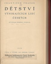 kniha Dětství vynikajících lidí českých (studium českého ingenia), Jan Jiránek 1939