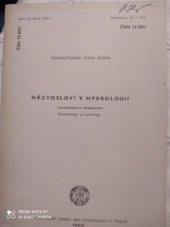 kniha Názvosloví v hydrologii, Vydavatelství Úřadu pro normalizaci a měření 1976