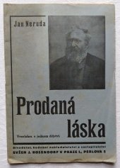 kniha Prodaná láska Veselohra o jednom dějství, Evžen J. Rosendorf 1927