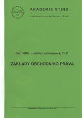 kniha Základy obchodního práva, Sting 2011