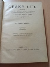 kniha Český lid XXIV Sborník, Jan Svátek 1924