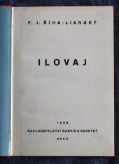 kniha Ilovaj, Barvič a Novotný 1938