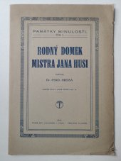 kniha Rodný domek Mistra Jana Husi, s.n. 1916