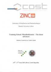 kniha Training school: Matallothionein - The latest advances, Mendelova univerzita v Brně 2015