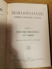 kniha Praha dávná i naše Svazek IV., - Poznámky biologické - podmínky, prostředí a činitelé., s.n. 1914