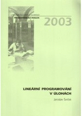 kniha Lineární programování v úlohách, Univerzita Palackého 2003