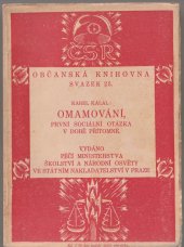 kniha Omamování první sociální otázka v době přítomné, Státní nakladatelství 1922