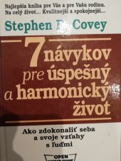 kniha 7 návykov pre úspešný, harmonický život Ako zdokonaliť seba a svoje vzťahy s ľuďmi, Open windows 1994