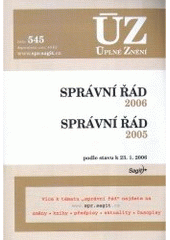 kniha Správní řád 2006 Správní řád 2005 : podle stavu k 23.1.2006, Motloch Jiří - Sagit 2006