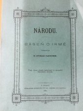 kniha Národu Báseň o Irmě, Edvard Grégr a Ferdinand Dattel 1881