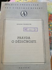 kniha Pravda o dědičnosti, Osveta 1952