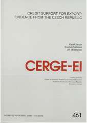 kniha Credit support for export: evidence from the Czech Republic, CERGE-EI 2012