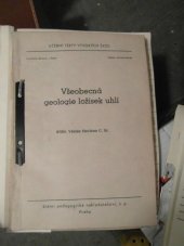 kniha Všeobecná geologie ložisek uhlí, SPN 1962