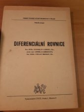 kniha Diferenciální rovnice, ČVUT 1978