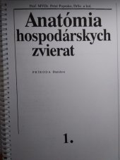 kniha Anatómia hospodárskych zvierat, Príroda Bratislava 1992