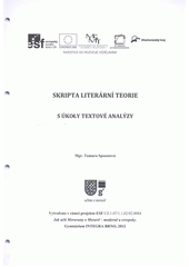 kniha Skripta literární teorie s úkoly textové analýzy, Gymnázium Integra 2012