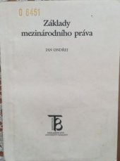 kniha Základy mezinárodního práva, Karolinum  1998