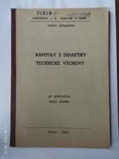 kniha Kapitoly z didaktiky technické výchovy, Univerzita Jana Evangelisty Purkyně 1983