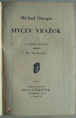 kniha Sivcev Vražok, Šolc a Šimáček 1929